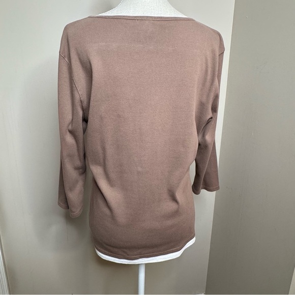 🤎 Faux Layered Henley Top | Style & Co | Size XL - Picture 8 of 10